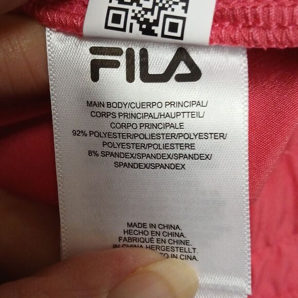 Fila Women's Pink W/RED HINT Training Shorts Dexterity Woven Short Size XL NWT - Picture 9 of 10